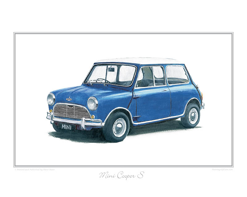 Mini Cooper S (blue) Car print