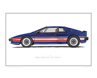 Lotus Esprit Turbo Essex classic car print